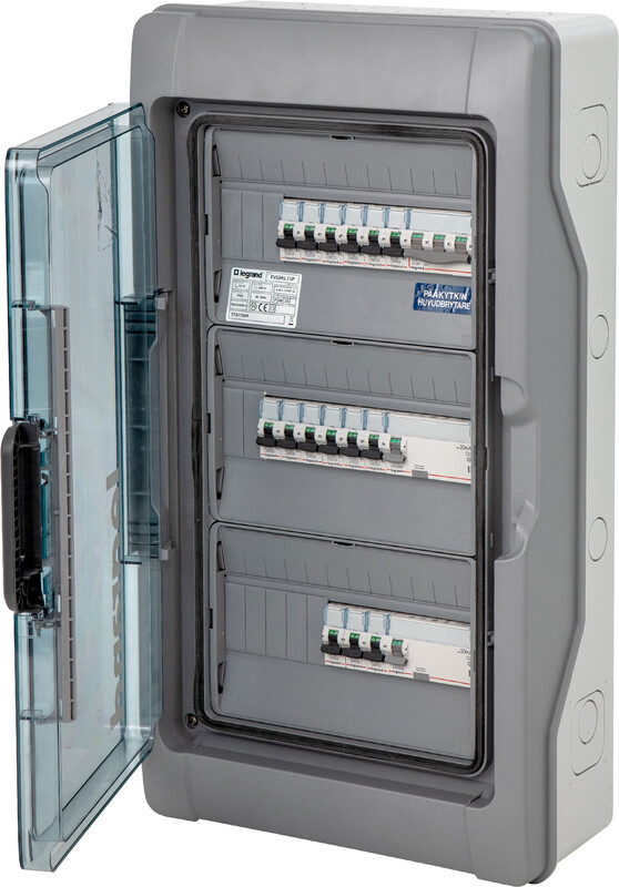 GROUP SWITCH PANEL PC ESTERI 2XRCCB 9X10A 6X16A IP65 25A