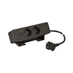 SOCKET-OUTLET PANEL INCARA 2S USB C+C 15W 2M BLK