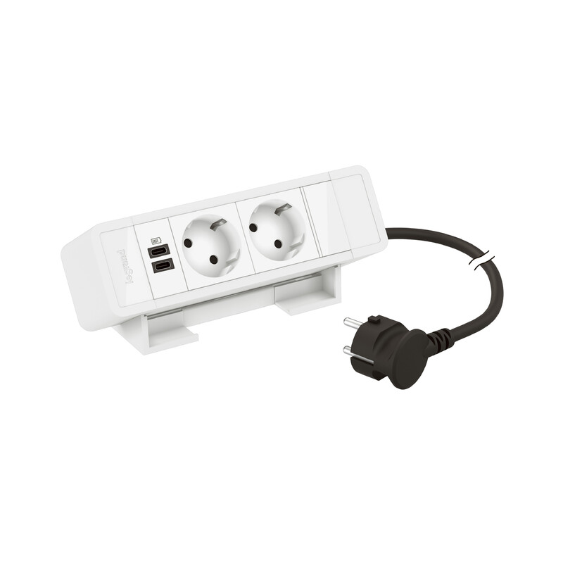 SOCKET-OUTLET PANEL INCARA 2S USB C+C 15W 2M WHT