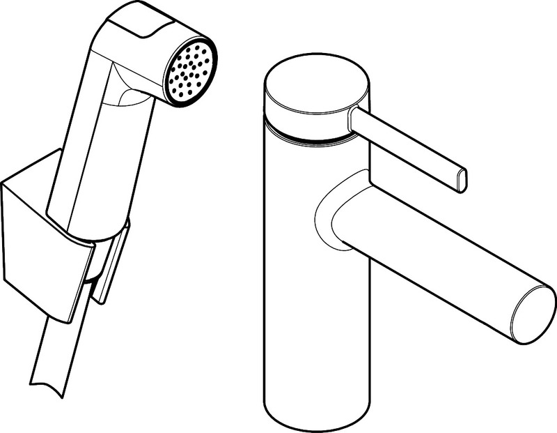 hansgrohe Pesuallashana hansgrohe 74210000 zesis bide 100 kromi