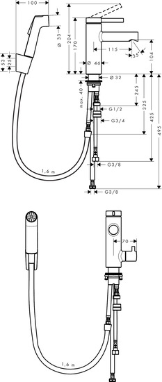 hansgrohe Pesuallashana hansgrohe 6151035 zesis bide pkv kro