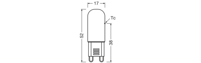 osram Led-lamp parathom special pin 2,6w/827 320lm g9 gl