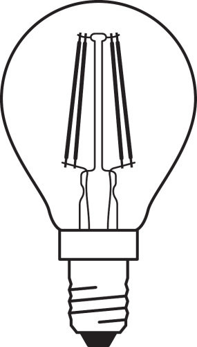 osram lamput Led lamp cl p 35 small bulb e14 fil gold