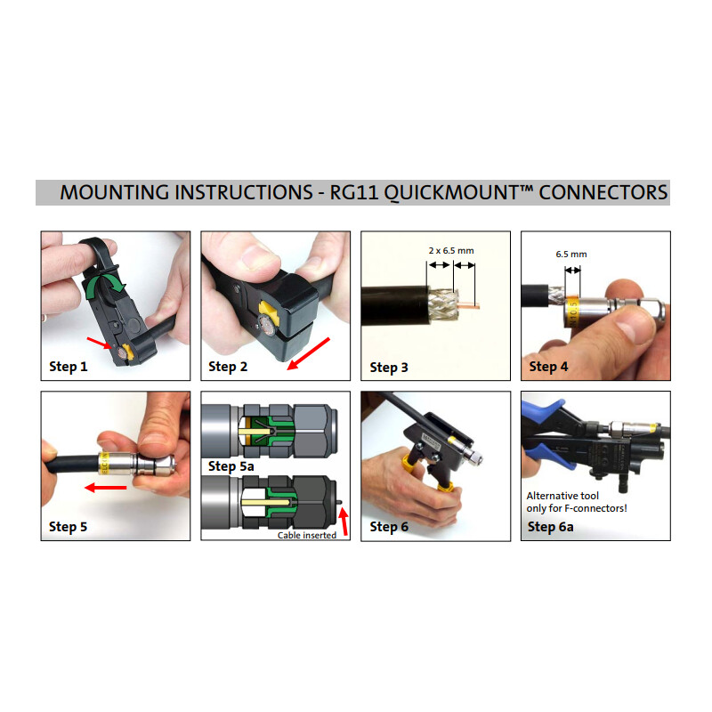 cabelcon Connector connector f quickmount rg11