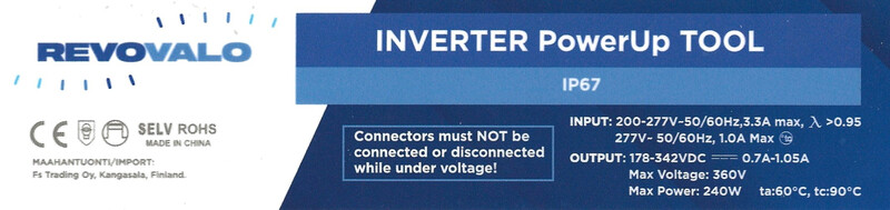 revovalo Pv tarvike revovalo inverter powerup tool