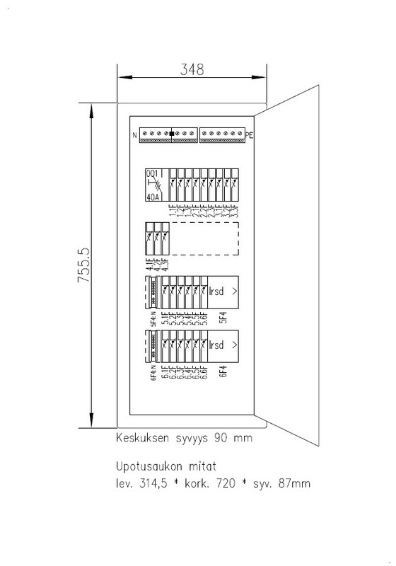 utu Group centre flush mo setter 3424 35a ip30 ps