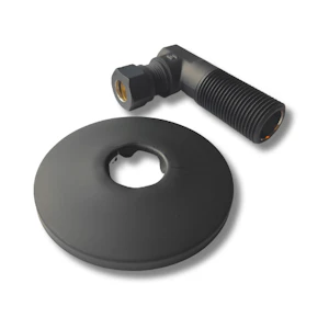 onninen Elbow connector black 1/2x10 3/8 uk with roset