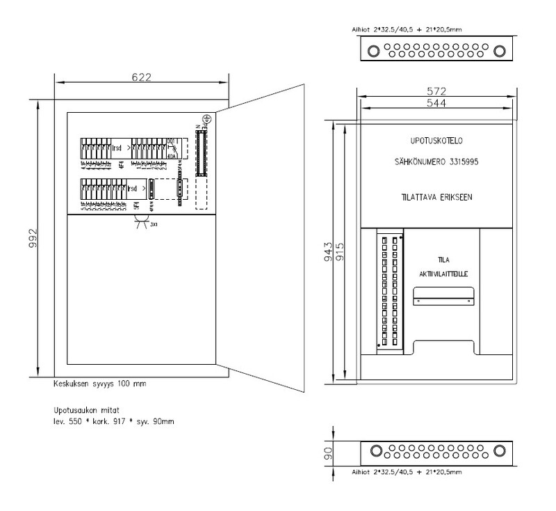 utu Group centre-data recess it-terrier 40.21 35a ip30 fe