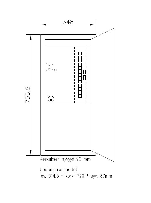 utu Data-asennuskotelo setter it-setter vh48 ip30 ps