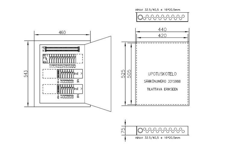 utu Gruppcentral infälld terrier 40.24 35a ip30 ps