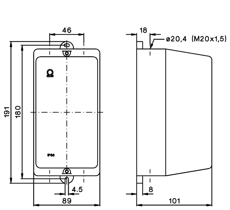 hager Enclosure p1 c. k2-07 - k3-40 ip65