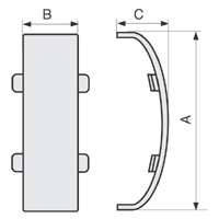 hager Skarvstycke ak75187 pvc 18x75 grå