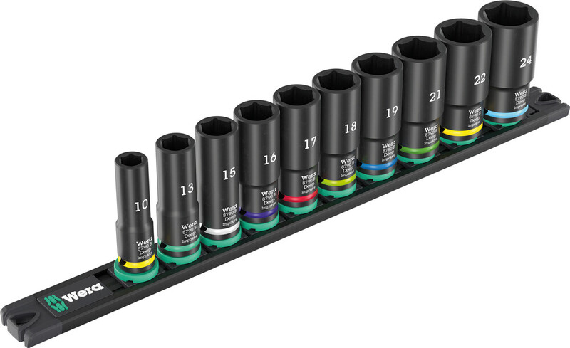 wera Socket wrench set wera 9660 magnetic rail for sockets