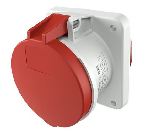 PANEL MOUNTED RECEPTACLE 1252A 63A5P 6H400V - IP44
