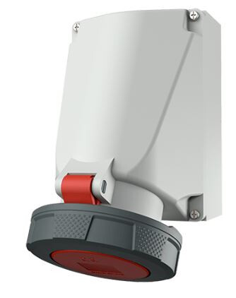 WALL MOUNTED RECEPTACLE 136A 63A5P 6H400V - IP67