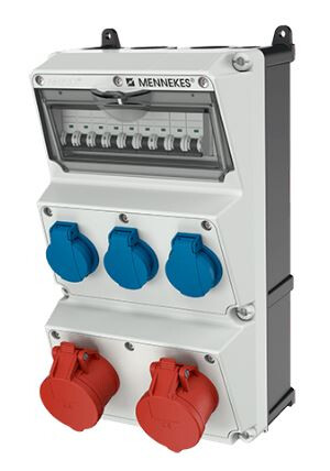 mennekes Uttags system amaxx 97580 341x172mm2x16a2xschuko