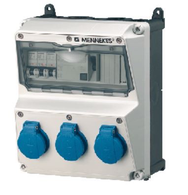mennekes Uttags system amaxx 97571 245x160mm4xschuko