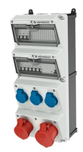mennekes Pistorasiakeskus amaxx 940005 32a 16a 3xschuko mcb+vv