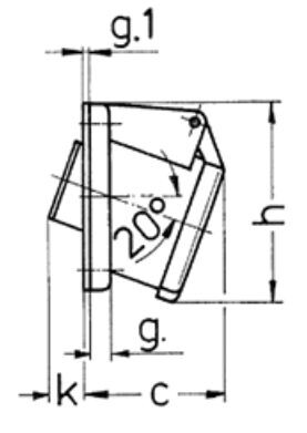 mennekes Panel mounted receptacle 2845 16a3p 25v - ip44