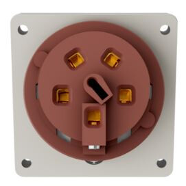 mennekes Panel mounted socket 21160a 63a5p400v -ip44 90x90mm