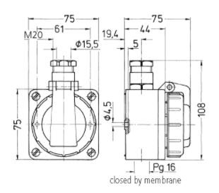 mennekes Pistorasia mennekes 10863 16a 3p230v ip68