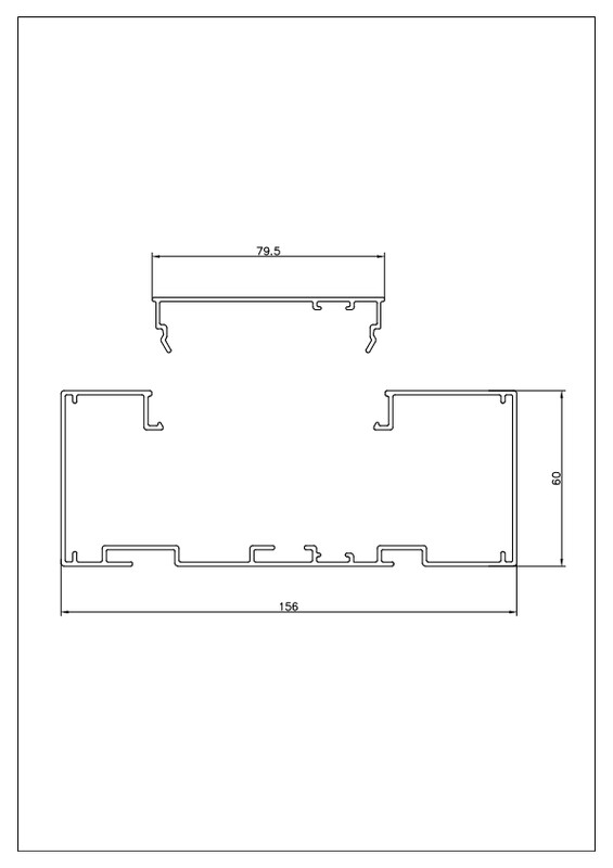 purso Office trunking purso aludo 156x60 l=3000 white