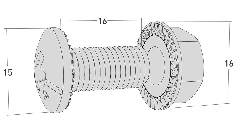 mp bolagen Skruvpack 50 st m8x16 mm