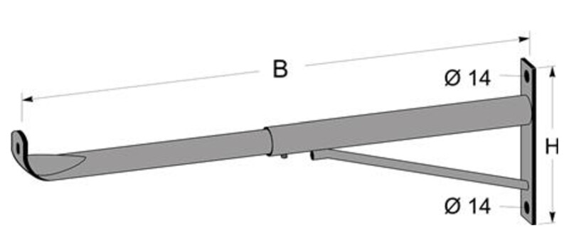 mp bolagen Cantilever arm 550-850 mm