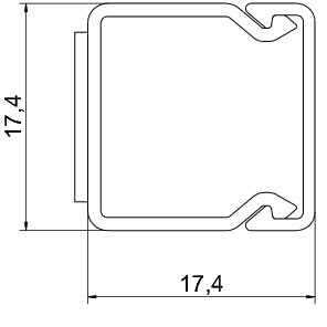 obo bettermann Asennuskanava obo wdk 17,5x17,5x2000mm tarra musta