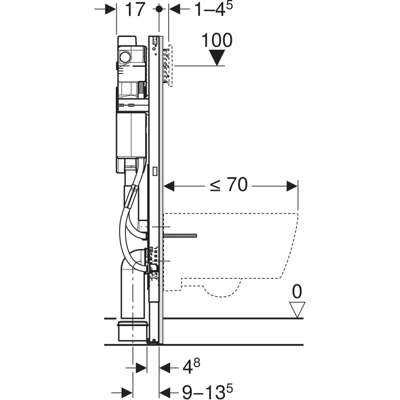 geberit Wc element wall-hung geberit duofix sigma 112cm pe-x barrie