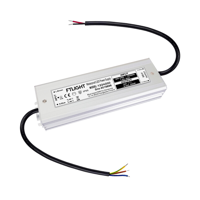 ELEKTRONINEN LIITÄNTÄLAITE 24V, 200W, IP65