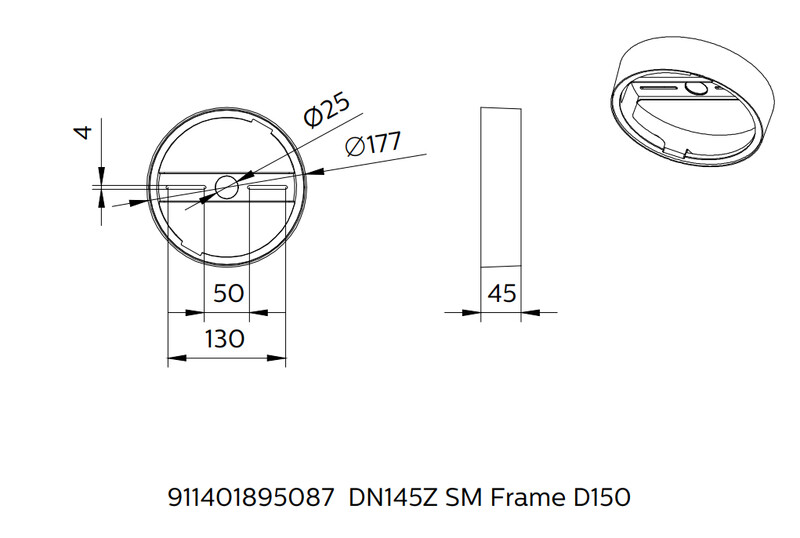 philips Mekaaninen lisätarvike corelin valkoinen kehys d150 mm