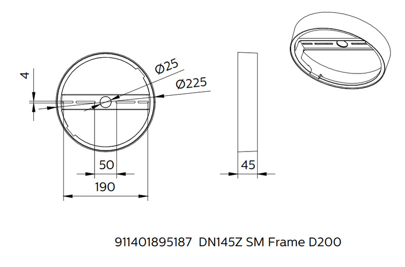 philips Mekaaninen lisätarvike corelin valkoinen kehys d200 mm