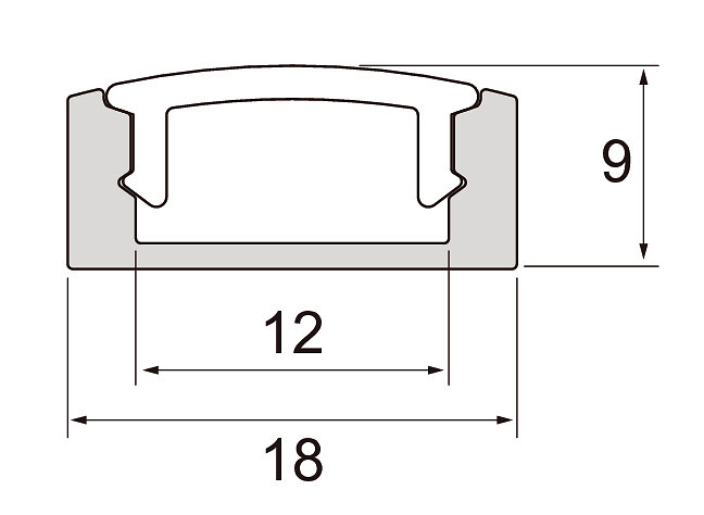airam Mek. lisätarvike slimline alumiiniprofiili kit 2m wh