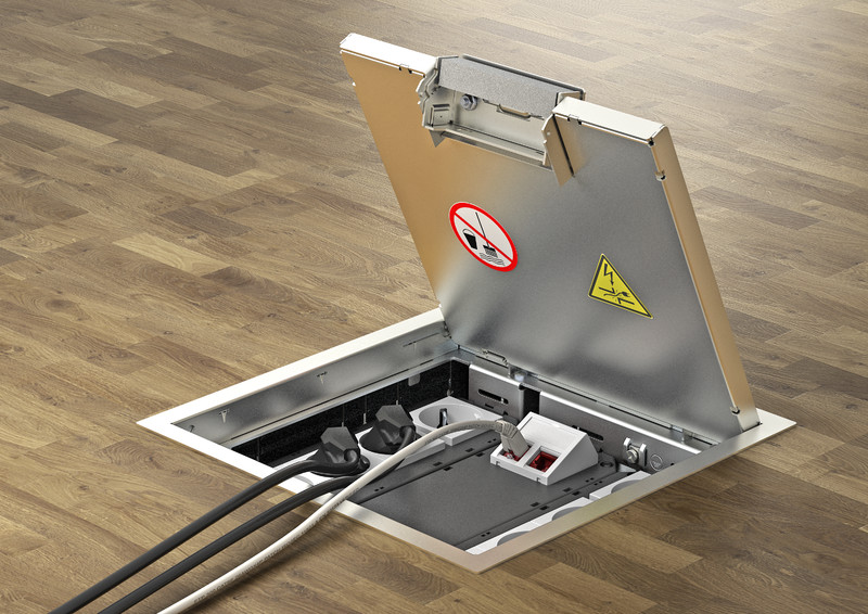 obo bettermann Floor box ges9m-2 10u, 12-mod, rst