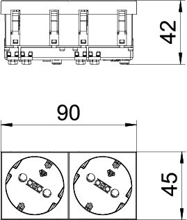 obo bettermann Kanaluttag obo std-d3s rw2, pc, vit
