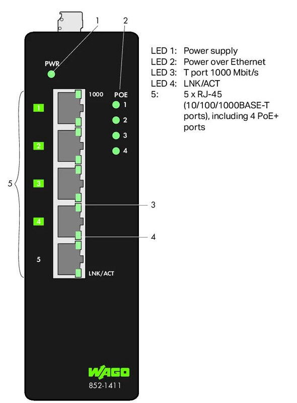 wago Ethernet switch 5-port, poe