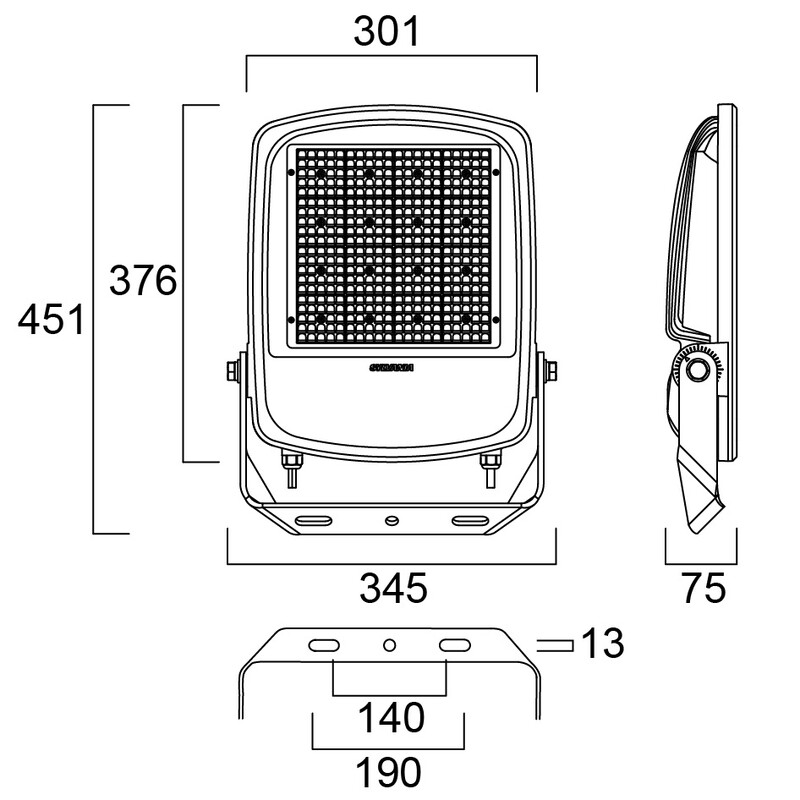 sylvania Floodlight kalani ip66 23000lm 840 asy da