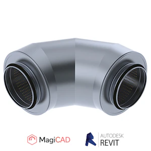 ets nord Round bend silencer ets nord nrpv 100-125 synthetic ins.