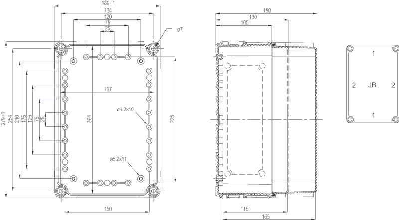 fibox Asennuskotelon kansi pc fibox ekj-30g 30mm harmaa