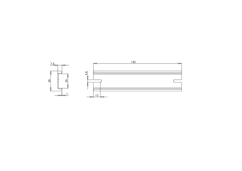 fibox Din skena miv 15 din-35 35x150mm