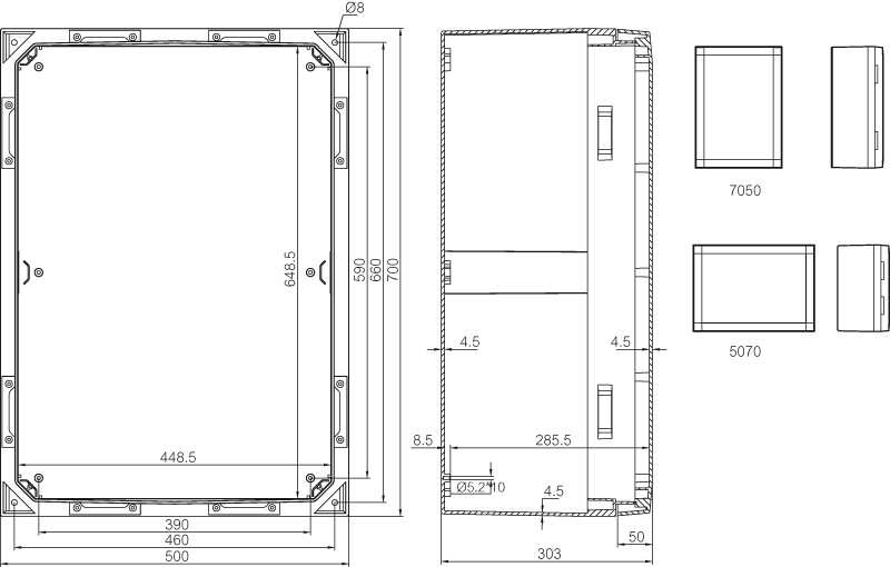 fibox Asennuskotelo pc arca 705030