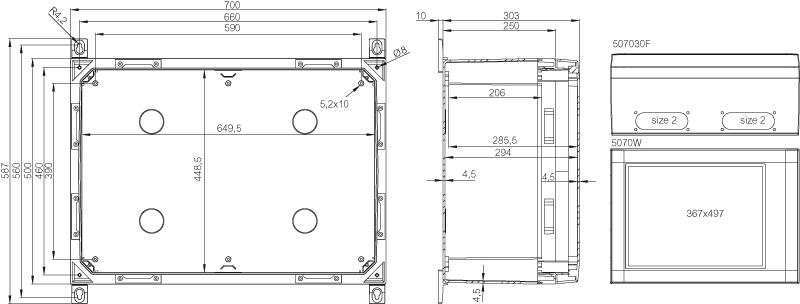 fibox Asennuskotelo pc arca 507030