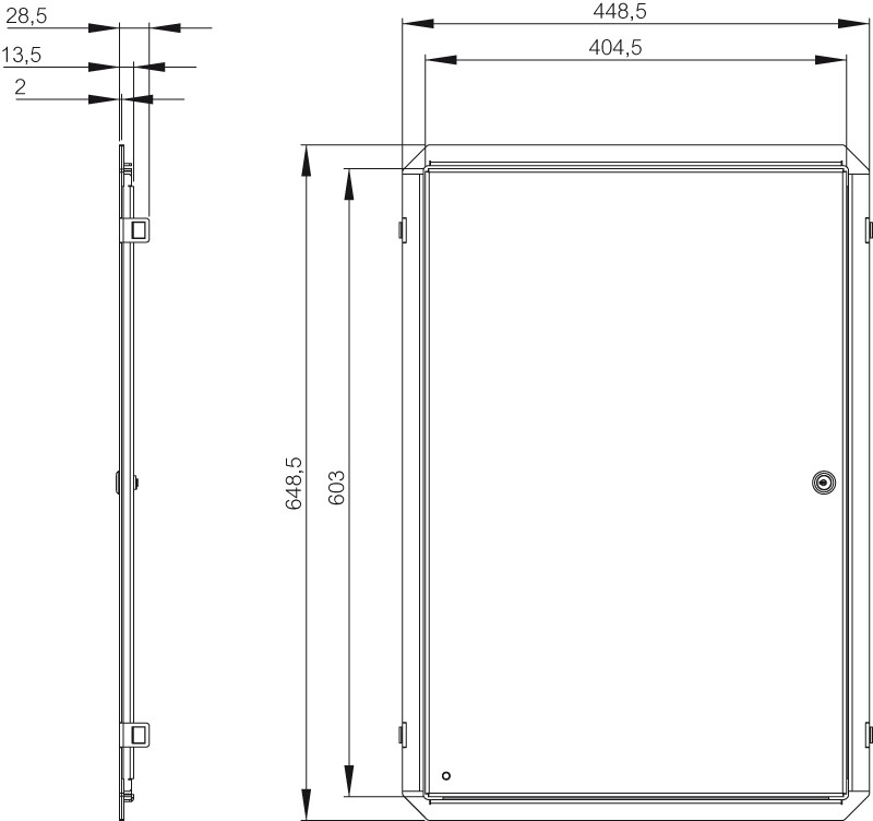 fibox Sisäovipaneeli rst ids arca 7050