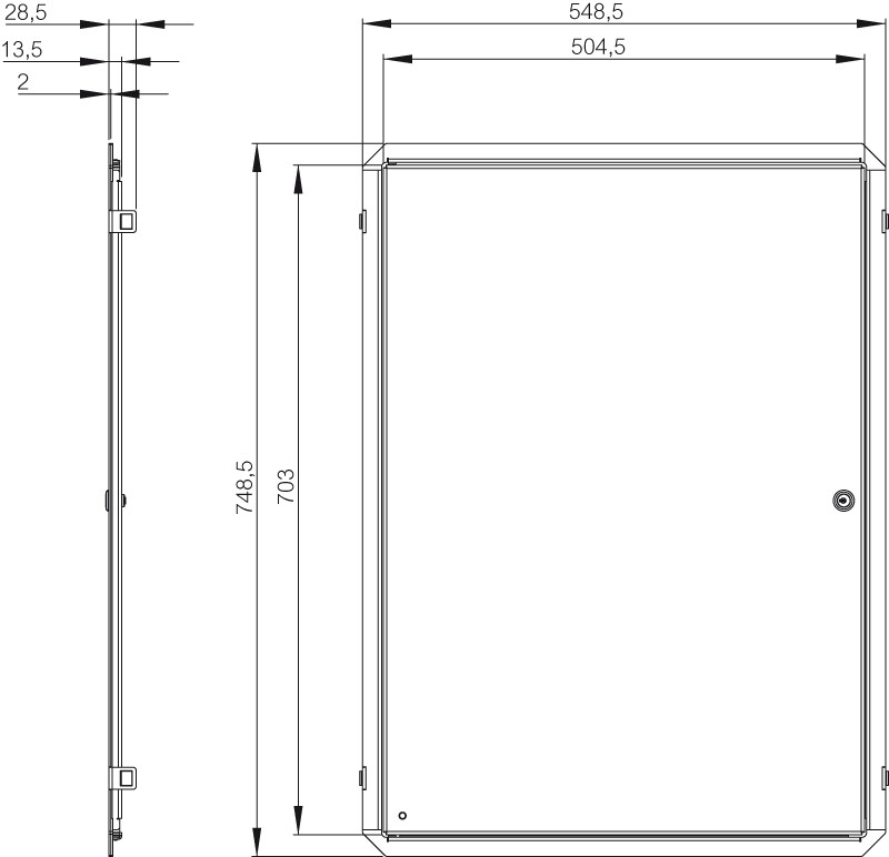 fibox Sisäovipaneeli rst ids arca 8060