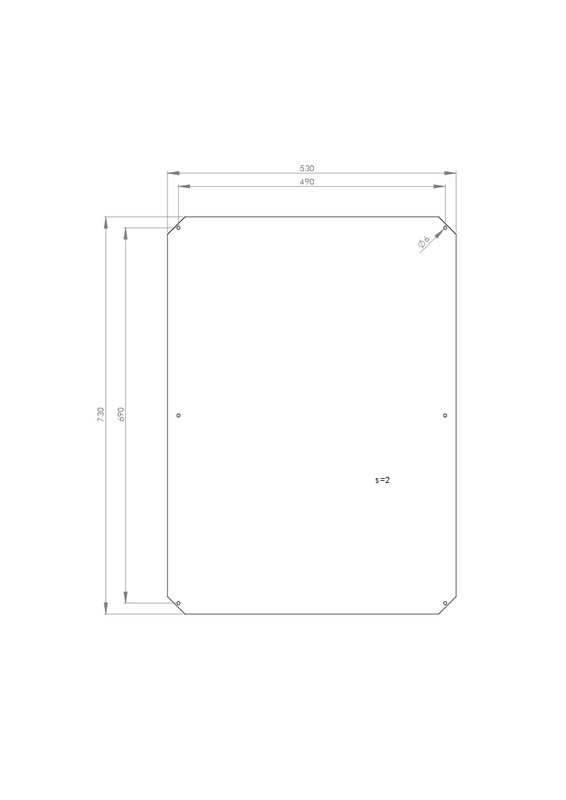 fibox Asennuslevy mps arca 8060