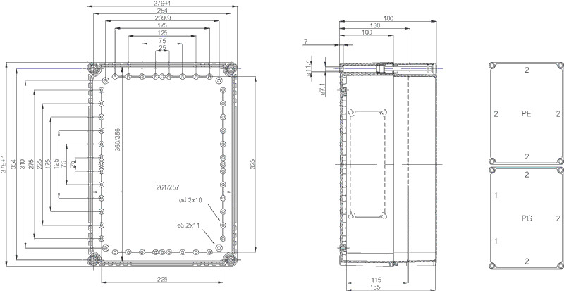 fibox Asennuskotelon kansi pc fibox ekp-80g 80mm harmaa