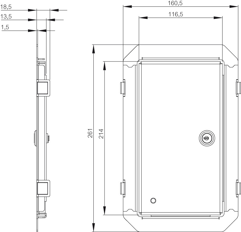 fibox Sisäovipaneeli rst fibox ids arca 3020 300x200x150