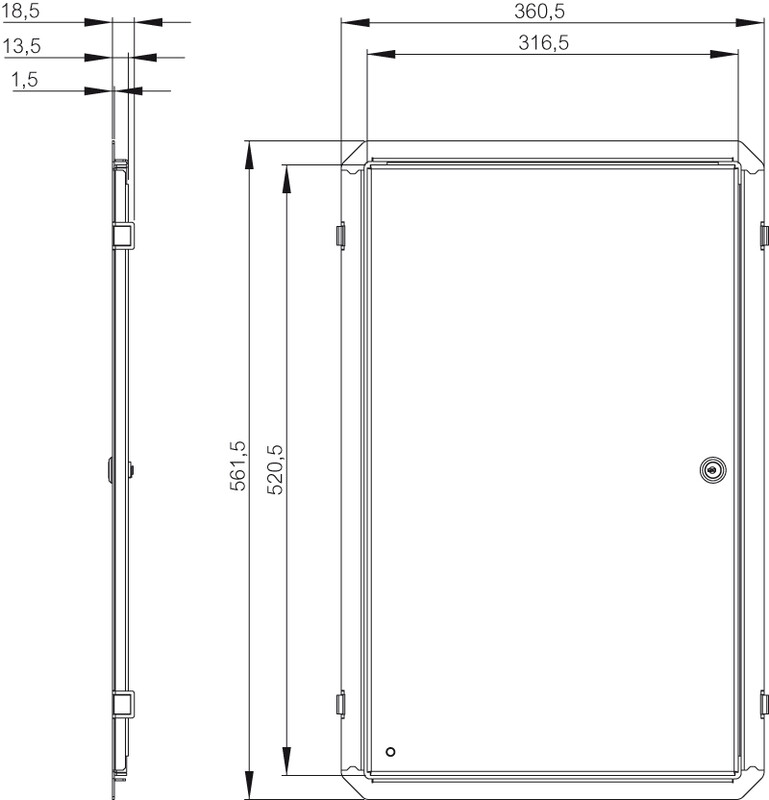 fibox Sisäovipaneeli rst fibox ids arca 6040 600x400x210