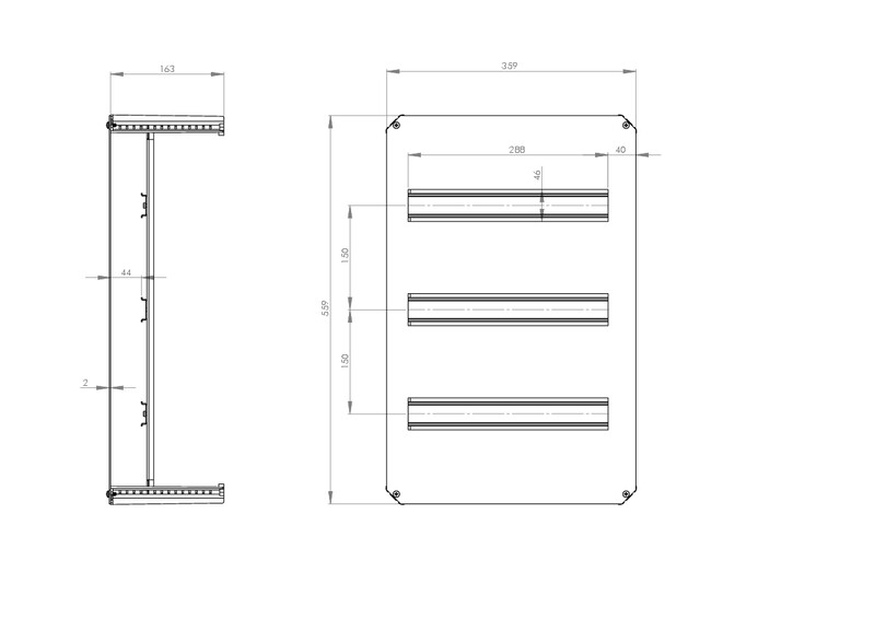 fibox Din-kiskokehys fibox drs arca 604021 3x16 mod